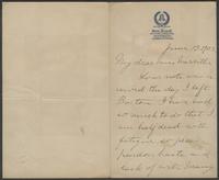 Letter from Annie Peck to Miss Merrill