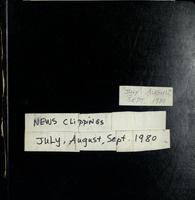 Scrapbook, Newspaper Clippings, 1980 July-1980 September