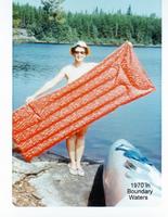 Pearl Berlin on canoe trip 1970