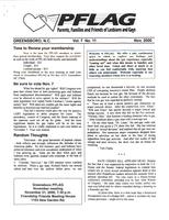 Greensboro PFLAG newsletter, November 2000