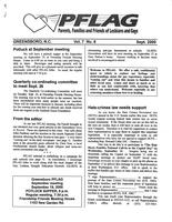 Greensboro PFLAG newsletter, September 2000