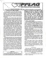 Greensboro PFLAG newsletter, August 1998
