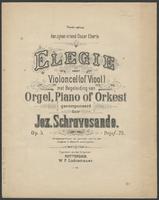 Elegie voor violoncel (of viool) met Begeleiding van orgel, piano of orkest