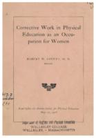 Corrective work in physical education as an occupation for women