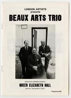 London Artists presents Beaux Arts Trio [program]