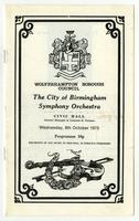 The City of Birmingham Symphony Orchestra [program]