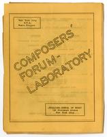 Juilliard School of Music Composers' Forum-Laboratory [program]
