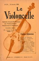Le Violoncelle; bulletin corporatif mensuel de "L'Union des violoncellistes" professeurs & amateurs [No. 35 - January, 1925]