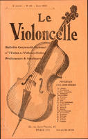 Le Violoncelle; bulletin corporatif mensuel de "L'Union des violoncellistes" professeurs & amateurs [No. 66 - August, 1927]