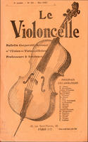 Le Violoncelle; bulletin corporatif mensuel de "L'Union des violoncellistes" professeurs & amateurs [No. 63 - May, 1927]