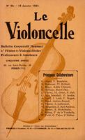 Le Violoncelle; bulletin corporatif mensuel de "L'Union des violoncellistes" professeurs & amateurs [No. 59 - January, 1927]