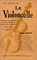 Le Violoncelle; bulletin corporatif mensuel de "L'Union des violoncellistes" professeurs & amateurs [No. 58 - December, 1926]