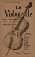 Le Violoncelle; bulletin corporatif mensuel de "L'Union des violoncellistes" professeurs & amateurs [No. 83 - January, 1929]
