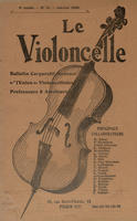 Le Violoncelle; bulletin corporatif mensuel de "L'Union des violoncellistes" professeurs & amateurs [No. 71 - January, 1928]
