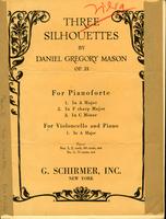 Three silhouettes : op. 21, for pianoforte