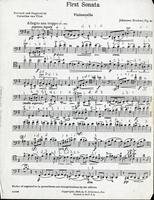 First sonata in E minor for violoncello and piano, op. 38