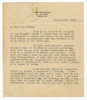 Letter from Rabbi Milton Ellis to President Sidney J. Stern accepting Rabbi position