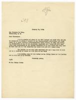 Letter from President Emanuel Sternberger to Clearance N. Cone (copy)