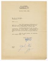 Letter from Sidney J. Stern to S.O. Lindeman