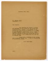 Letter from Sidney J. Stern to C.L. Weill