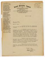 Letter from Simon J. Levin to Sidney J. Stern