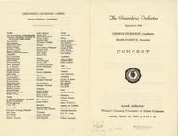 The Greensboro orchestra, George Dickieson, conductor, Frank Starbuck, bassonist