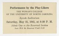 Play Likers Performance, 1941 [ticket]