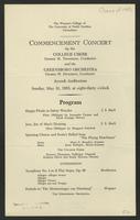 Commencement Concert, 1953-05-31 [program]