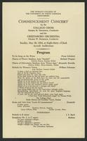 Commencement Concert, 1954 [program]