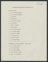 Commencement Speaker For Class of, 1967 Checklist   