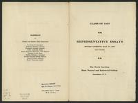Representative Essays, 1907 [program]