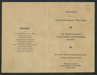 Commencement Excercises, 1908 [program]