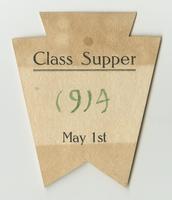 Class Supper, 1914 [menu]