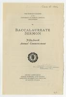Baccalaureate, 1946 [program]