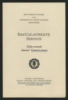 Baccalaureate, 1949 [program]