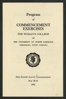 Commencement Excercises, 1954-05-29 [program]