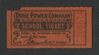 Duke Power Company School Ticket [ticket]