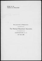 Declaration of Principles as adopted by The National Educational Association at its meeting in Charleston, SC, July 10-13, 1900