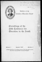 Proceedings of the fifth Conference for Education in the South, August, 1902