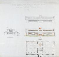 Sketch Plan and Elevations of Metalworking Building, ca 1911