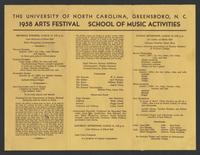 1958 Arts Festival, 1958-3-13 [program]
