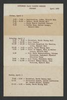 Sophomore Class Parents Weekend Program, 1960-04 [program]