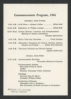 Commencement, 1966 [program]