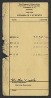 Record of Payments, 1958-1959 [card]