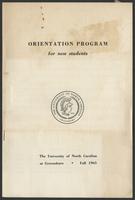 Fall, 1965 Orientation [program]