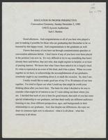 Convocation Address by Jack Bardon, 1991 [speech]