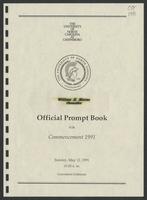 Commencement Prompt Book, 1991 [program]