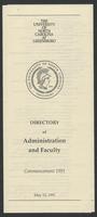 Commencement Faculty Directory, 1991 [program]