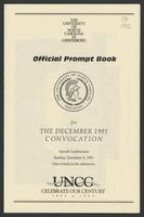 Convocation Prompt Book, 1992 [program]
