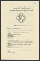 Convocation Faculty Directory, 1992 [program]